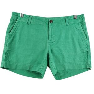The North Face Maywood Shorts Women’s SZ 8 Green Linen/Cotton EUC Preppy